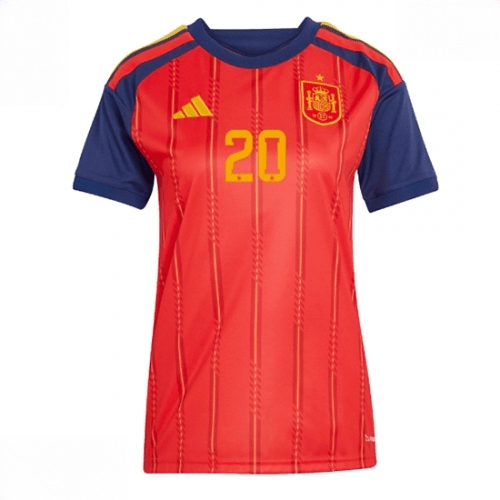 Echipament fotbal Spania Pedri Gonzalez #20 Tricou Acasa Mondial 2026 pentru femei maneca scurta 2 Echipament fotbal Spania Pedri Gonzalez #20 Tricou Acasa Mondial 2026 pentru femei maneca scurta - imagine 2