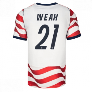 Echipament fotbal Statele Unite Timothy Weah #21 Tricou Acasa Mondial 2026 maneca scurta