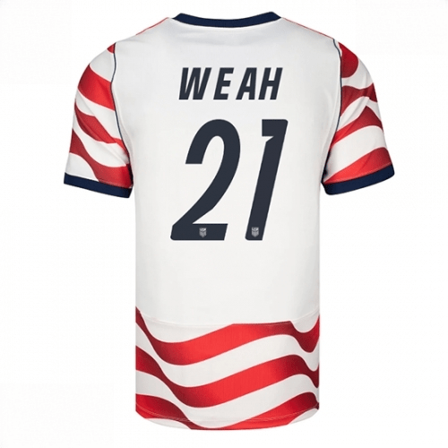 Echipament fotbal Statele Unite Timothy Weah #21 Tricou Acasa Mondial 2026 maneca scurta 1 Echipament fotbal Statele Unite Timothy Weah #21 Tricou Acasa Mondial 2026 maneca scurta