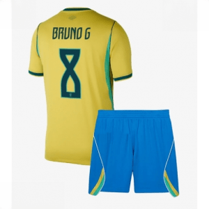 Echipament fotbal Brazilia Bruno Guimaraes #8 Tricou Acasa Mondial 2026 pentru copii şi pantaloni