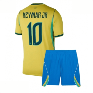 Echipament fotbal Brazilia Neymar Jr #10 Tricou Acasa Mondial 2026 pentru copii şi pantaloni