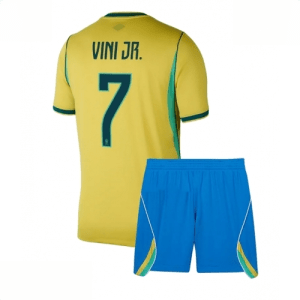 Echipament fotbal Brazilia Vinicius Junior #7 Tricou Acasa Mondial 2026 pentru copii şi pantaloni
