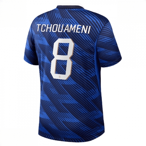 Echipament fotbal Franța Aurelien Tchouameni #8 Tricou Acasa Mondial 2026 Barbati maneca scurta 1 Echipament fotbal Franța Aurelien Tchouameni #8 Tricou Acasa Mondial 2026 Barbati maneca scurta