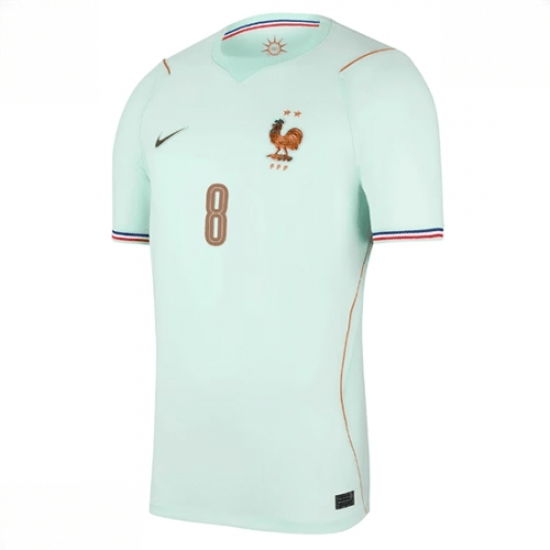 Echipament fotbal Franța Aurelien Tchouameni #8 Tricou Deplasare Mondial 2026 Barbati maneca scurta 2 Echipament fotbal Franța Aurelien Tchouameni #8 Tricou Deplasare Mondial 2026 Barbati maneca scurta