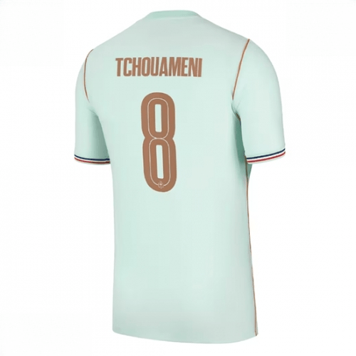 Echipament fotbal Franța Aurelien Tchouameni #8 Tricou Deplasare Mondial 2026 Barbati maneca scurta 1 Echipament fotbal Franța Aurelien Tchouameni #8 Tricou Deplasare Mondial 2026 Barbati maneca scurta