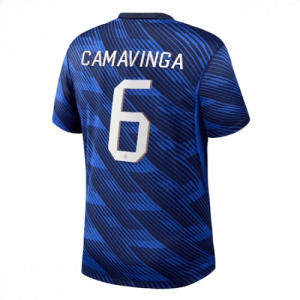 Echipament fotbal Franța Eduardo Camavinga #6 Tricou Acasa Mondial 2026 Barbati maneca scurta
