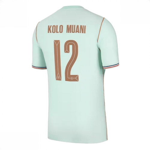 Echipament fotbal Franța Randal Kolo Muani #12 Tricou Deplasare Mondial 2026 Barbati maneca scurta 1 Echipament fotbal Franța Randal Kolo Muani #12 Tricou Deplasare Mondial 2026 Barbati maneca scurta