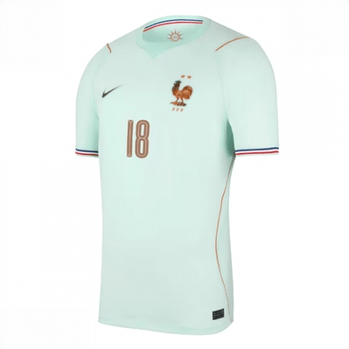 Echipament fotbal Franța Warren Zaire-Emery #18 Tricou Deplasare Mondial 2026 Barbati maneca scurta 2 Echipament fotbal Franța Warren Zaire-Emery #18 Tricou Deplasare Mondial 2026 Barbati maneca scurta