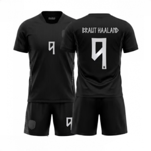 Echipament fotbal Norvegia Erling Haaland #9 Tricou Deplasare Mondial 2026 pentru copii şi pantaloni