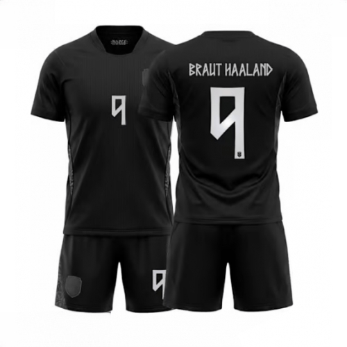 Echipament fotbal Norvegia Erling Haaland #9 Tricou Deplasare Mondial 2026 pentru copii şi pantaloni 1 Echipament fotbal Norvegia Erling Haaland #9 Tricou Deplasare Mondial 2026 pentru copii şi pantaloni