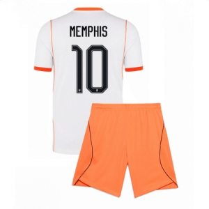Echipament fotbal Olanda Memphis Depay #10 Tricou Deplasare Mondial 2026 pentru copii şi pantaloni