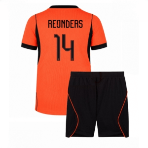 Echipament fotbal Olanda Tijjani Reijnders #14 Tricou Acasa Mondial 2026 pentru copii şi pantaloni