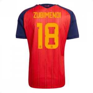 Echipament fotbal Spania Martin Zubimendi #18 Tricou Acasa Mondial 2026 Barbati maneca scurta
