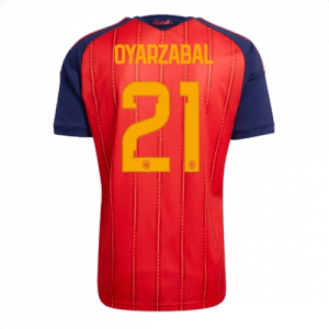 Echipament fotbal Spania Mikel Oyarzabal #21 Tricou Acasa Mondial 2026 Barbati maneca scurta