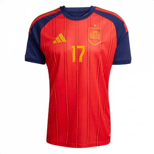 Echipament fotbal Spania Nico Williams #17 Tricou Acasa Mondial 2026 Barbati maneca scurta 2 Echipament fotbal Spania Nico Williams #17 Tricou Acasa Mondial 2026 Barbati maneca scurta