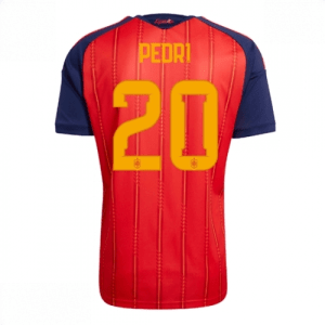 Echipament fotbal Spania Pedri Gonzalez #20 Tricou Acasa Mondial 2026 Barbati maneca scurta