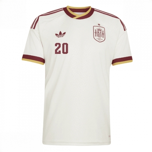 Echipament fotbal Spania Pedri Gonzalez #20 Tricou Deplasare Mondial 2026 Barbati maneca scurta 2 Echipament fotbal Spania Pedri Gonzalez #20 Tricou Deplasare Mondial 2026 Barbati maneca scurta