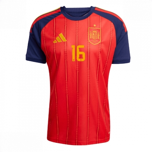 Echipament fotbal Spania Rodri Hernandez #16 Tricou Acasa Mondial 2026 Barbati maneca scurta 2 Echipament fotbal Spania Rodri Hernandez #16 Tricou Acasa Mondial 2026 Barbati maneca scurta