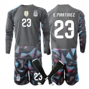 Echipament fotbal Argentina Emiliano Martinez #23 Portar Tricou Acasa Mondial 2026 pentru copii maneca lunga (+ Pantaloni scurti)