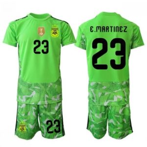 Echipament fotbal Argentina Emiliano Martinez #23 Portar Tricou Deplasare Mondial 2026 pentru copii şi pantaloni
