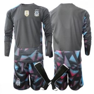 Echipament fotbal Argentina Portar Tricou Acasa Mondial 2026 pentru copii maneca lunga (+ Pantaloni scurti)