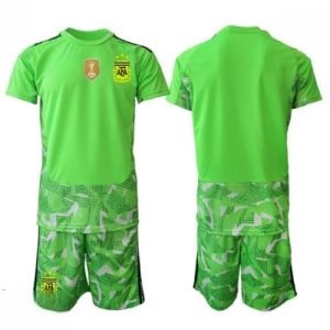 Echipament fotbal Argentina Portar Tricou Deplasare Mondial 2026 pentru copii şi pantaloni