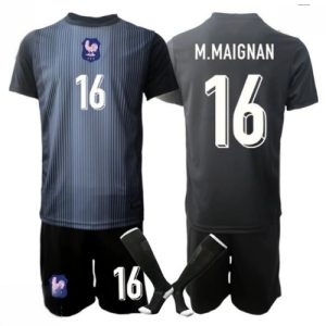 Echipament fotbal Franța Mike Maignan #16 Portar Tricou Acasa Mondial 2026 pentru copii şi pantaloni