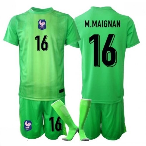 Echipament fotbal Franța Mike Maignan #16 Portar Tricou Deplasare Mondial 2026 pentru copii şi pantaloni 1 Echipament fotbal Franța Mike Maignan #16 Portar Tricou Deplasare Mondial 2026 pentru copii şi pantaloni