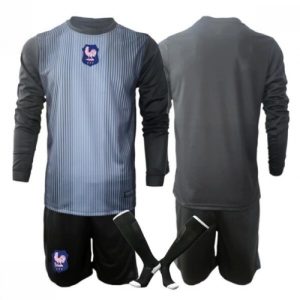 Echipament fotbal Franța Portar Tricou Acasa Mondial 2026 pentru copii maneca lunga