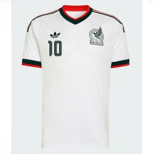 Echipament fotbal Mexic Mondial 2026 Tricou Alexis Vega #10 Deplasare maneca scurta 2 Echipament fotbal Mexic Mondial 2026 Tricou Alexis Vega #10 Deplasare maneca scurta