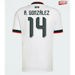 Echipament fotbal Mexic Armando Gonzalez #14 Tricou Deplasare Mondial 2026 maneca scurta