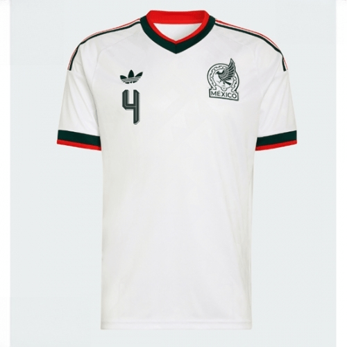 Echipament fotbal Mexic Edson Alvarez #4 Tricou Deplasare Mondial 2026 maneca scurta 2 Echipament fotbal Mexic Edson Alvarez #4 Tricou Deplasare Mondial 2026 maneca scurta - imagine 2
