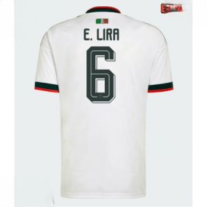 Echipament fotbal Mexic CM 2026 Deplasare Erik Lira #6 Tricou Mondial 2026 alb