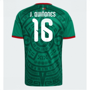 Echipament fotbal Mexic Julian Quinones #16 Tricou Acasa Mondial 2026 verde