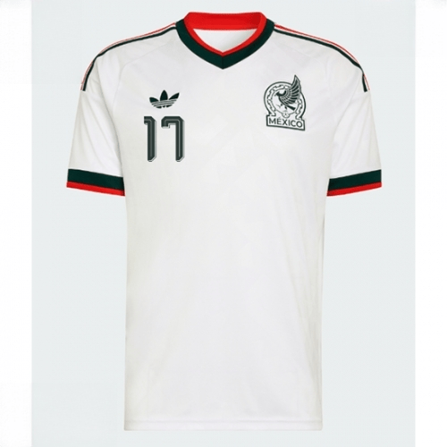 Echipament fotbal Mexic Mondial 2026 Tricou Orbelin Pineda #17 Deplasare maneca scurta 2 Echipament fotbal Mexic Mondial 2026 Tricou Orbelin Pineda #17 Deplasare maneca scurta