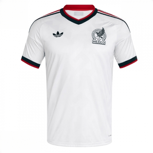 Echipament fotbal Mexic Mondial 2026 Tricou Deplasare alb maneca scurta 1 Echipament fotbal Mexic Mondial 2026 Tricou Deplasare alb maneca scurta