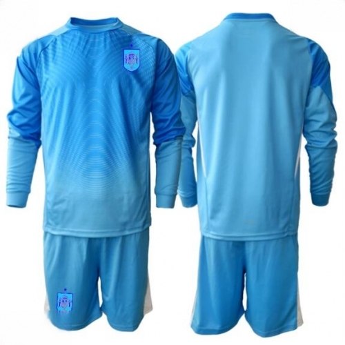 Echipament fotbal Spania Mondial 2026 Portar Tricou Acasa pentru copii maneca lunga (+ Pantaloni scurti) 1 Echipament fotbal Spania Mondial 2026 Portar Tricou Acasa pentru copii maneca lunga (+ Pantaloni scurti)