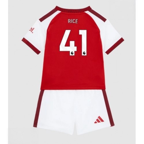 Echipament fotbal Arsenal Declan Rice #41 Tricou Acasa 2026-27 pentru copii şi pantaloni 1 Echipament fotbal Arsenal Declan Rice #41 Tricou Acasa 2026-27 pentru copii şi pantaloni