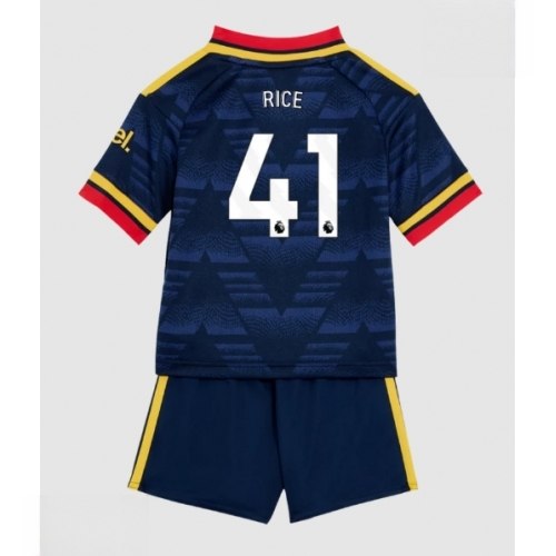 Echipament fotbal Arsenal Declan Rice #41 Tricou Deplasare 2026-27 pentru copii şi pantaloni 1 Echipament fotbal Arsenal Declan Rice #41 Tricou Deplasare 2026-27 pentru copii şi pantaloni