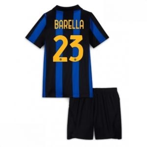 Echipament fotbal Inter Milan Nicolo Barella #23 Tricou Acasa 2026-27 pentru copii şi pantaloni