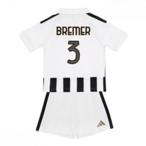 Echipament fotbal Juventus Gleison Bremer #3 Tricou Acasa 2026-27 pentru copii Tricou și Șort