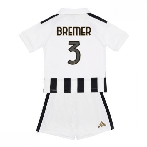 Echipament fotbal Juventus Gleison Bremer #3 Tricou Acasa 2026-27 pentru copii Tricou și Șort 1 Echipament fotbal Juventus Gleison Bremer #3 Tricou Acasa 2026-27 pentru copii Tricou și Șort