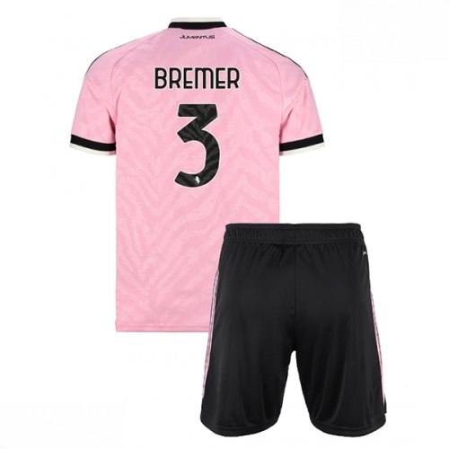 Echipament fotbal Juventus Gleison Bremer #3 Tricou Deplasare 2026-27 pentru copii Tricou și Șort 1 Echipament fotbal Juventus Gleison Bremer #3 Tricou Deplasare 2026-27 pentru copii Tricou și Șort
