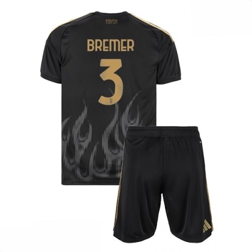 Echipament fotbal Juventus Gleison Bremer #3 Tricou Treilea 2026-27 pentru copii Tricou și Șort 1 Echipament fotbal Juventus Gleison Bremer #3 Tricou Treilea 2026-27 pentru copii Tricou și Șort