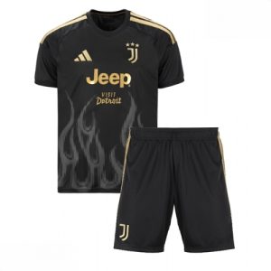 Echipament fotbal Juventus Tricou Treilea 2026-27 pentru copii negru Tricou și Șort