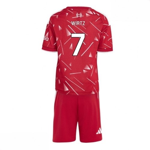 Echipament fotbal Liverpool Florian Wirtz #7 Tricou Acasa 2026-27 pentru copii şi pantaloni 1 Echipament fotbal Liverpool Florian Wirtz #7 Tricou Acasa 2026-27 pentru copii şi pantaloni