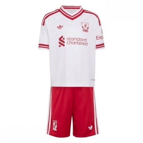 Echipament fotbal Liverpool Florian Wirtz #7 Tricou Deplasare 2026-27 pentru copii şi pantaloni 2 Echipament fotbal Liverpool Florian Wirtz #7 Tricou Deplasare 2026-27 pentru copii şi pantaloni