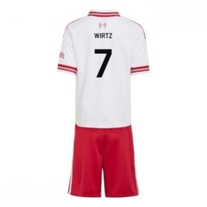Echipament fotbal Liverpool Florian Wirtz #7 Tricou Deplasare 2026-27 pentru copii şi pantaloni