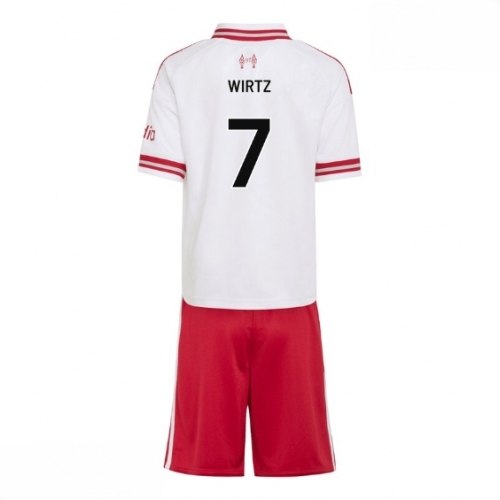 Echipament fotbal Liverpool Florian Wirtz #7 Tricou Deplasare 2026-27 pentru copii şi pantaloni 1 Echipament fotbal Liverpool Florian Wirtz #7 Tricou Deplasare 2026-27 pentru copii şi pantaloni