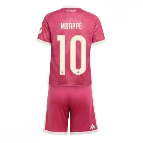 Echipament fotbal Real Madrid Kylian Mbappe #10 Tricou Treilea 2026-27 pentru copii şi pantaloni 1 Echipament fotbal Real Madrid Kylian Mbappe #10 Tricou Treilea 2026-27 pentru copii şi pantaloni